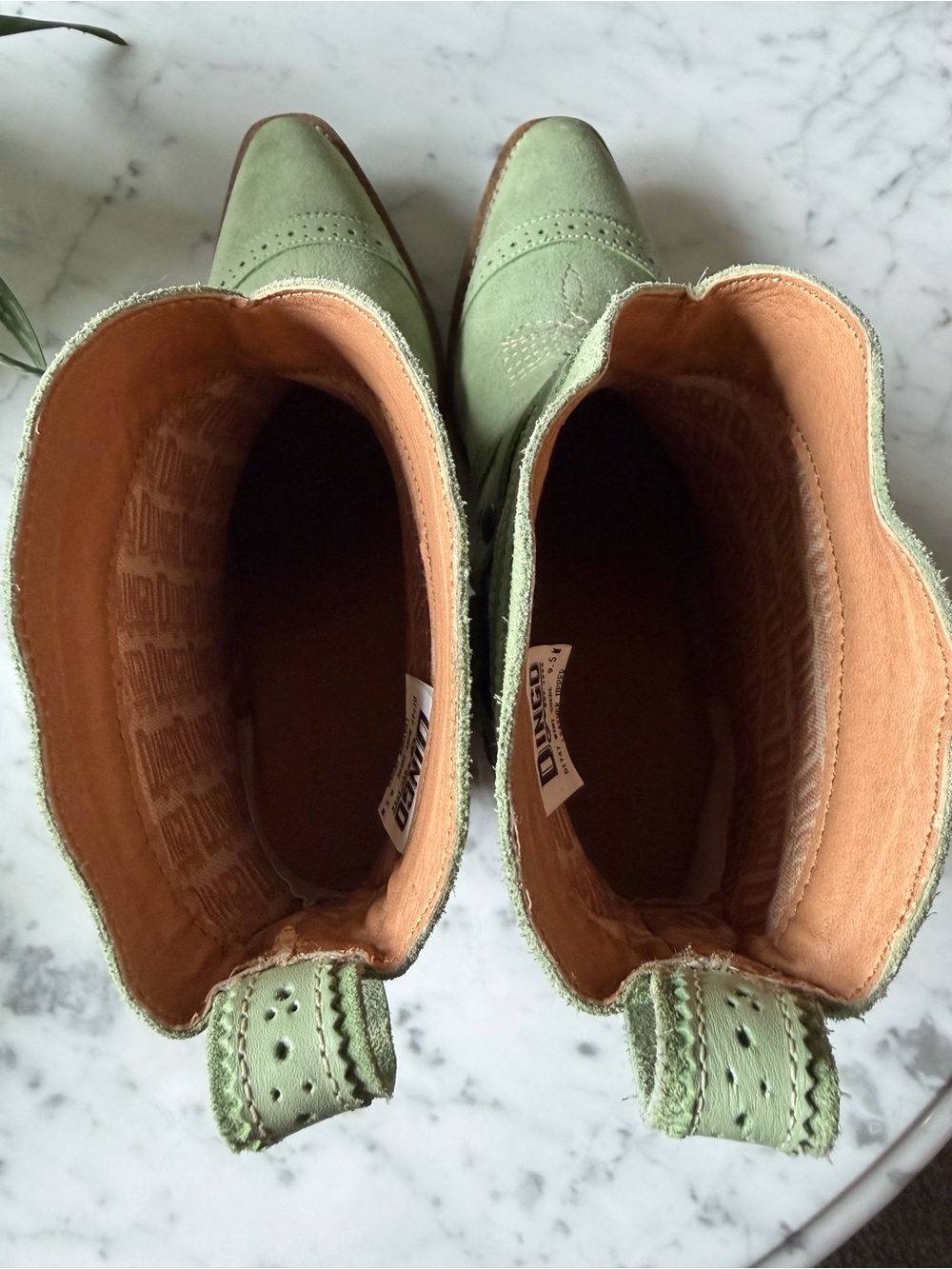 Dingo Gummy Bear Mint Suede Green Boots - Picture 9 of 10